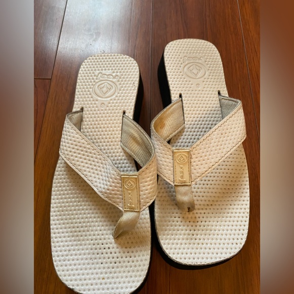 Ladies Reef wedge flip flops Size 8 - Picture 11 of 12